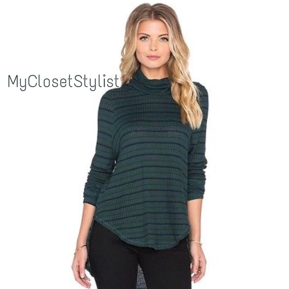 Free People Thermal Turtleneck Knit Top High-Low NWT Tunic XS S - Picture 4 of 8